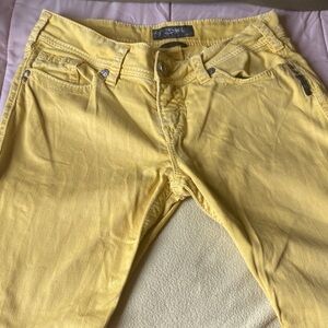 Silver Jeans Women's Yellow Skinny Jeans